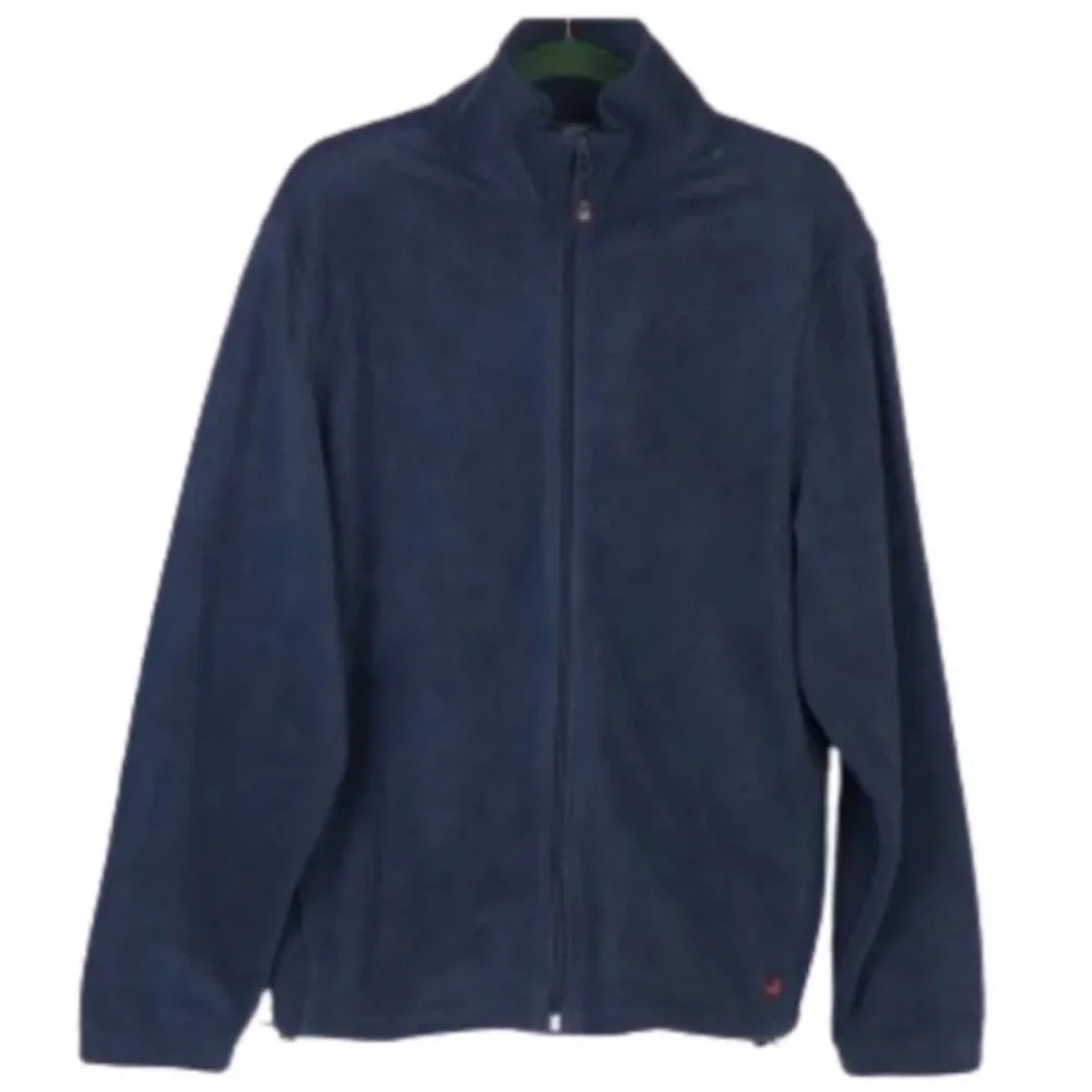 Woolrich Jacket Blue Fleece Full Zip Long Sleeves Men’s Size Large